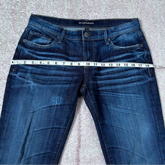 DRIFTWOOD Skinny Slim Straight Denim Jeans Size 28 Mid Rise Lightly Distressed - Picture 7 of 14